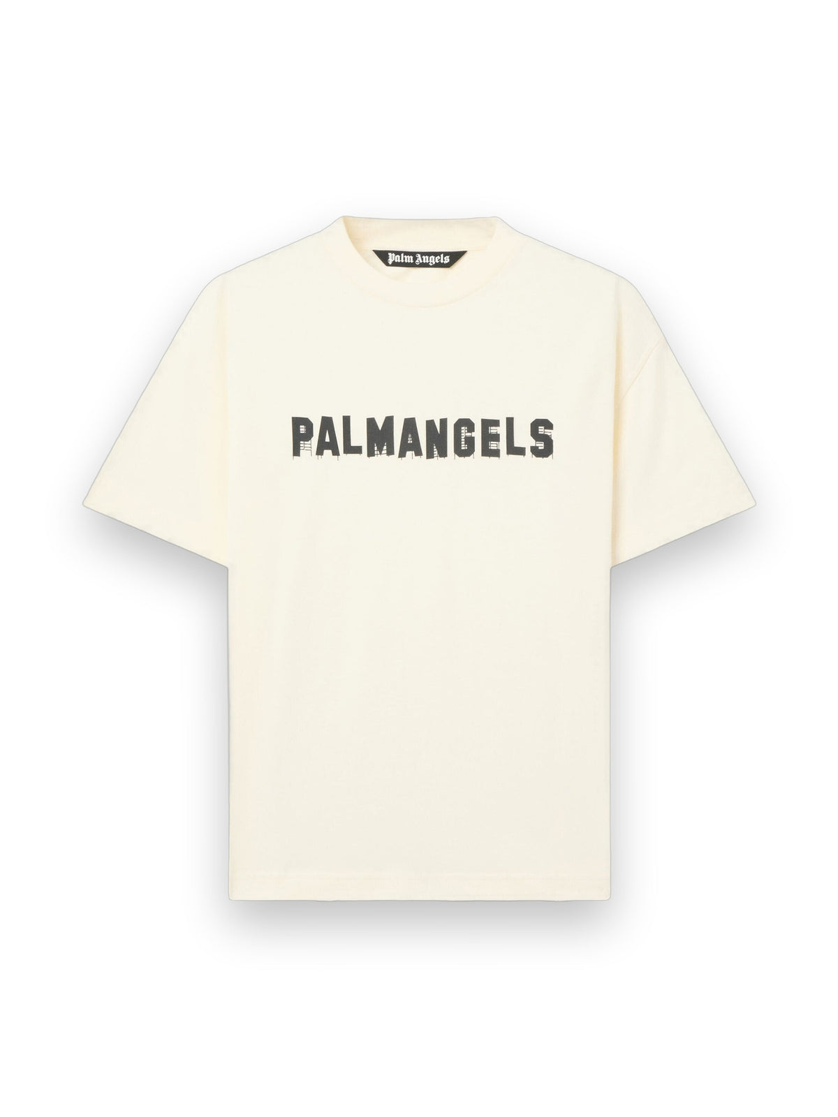 PALM ANGELS PALM HILLS REGULAR T-SHIRT OFF WHITE - BLACK