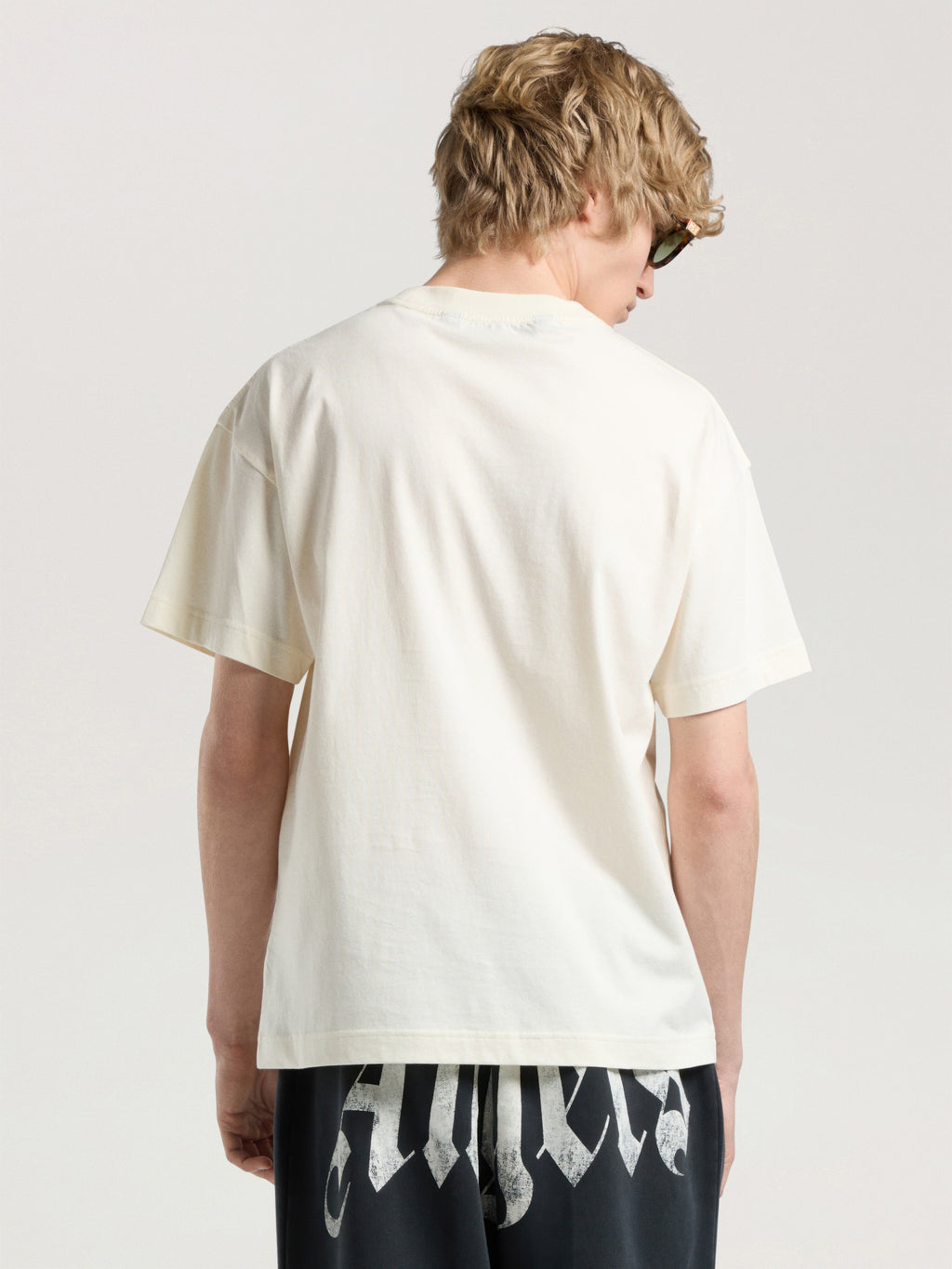 PALM ANGELS PALM HILLS REGULAR T-SHIRT OFF WHITE - BLACK — vista 5