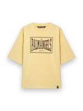 PALM ANGELS VINTAGE BOX LOGO LOOSE T-SHIRT LIGHT YELLOW - BROWN