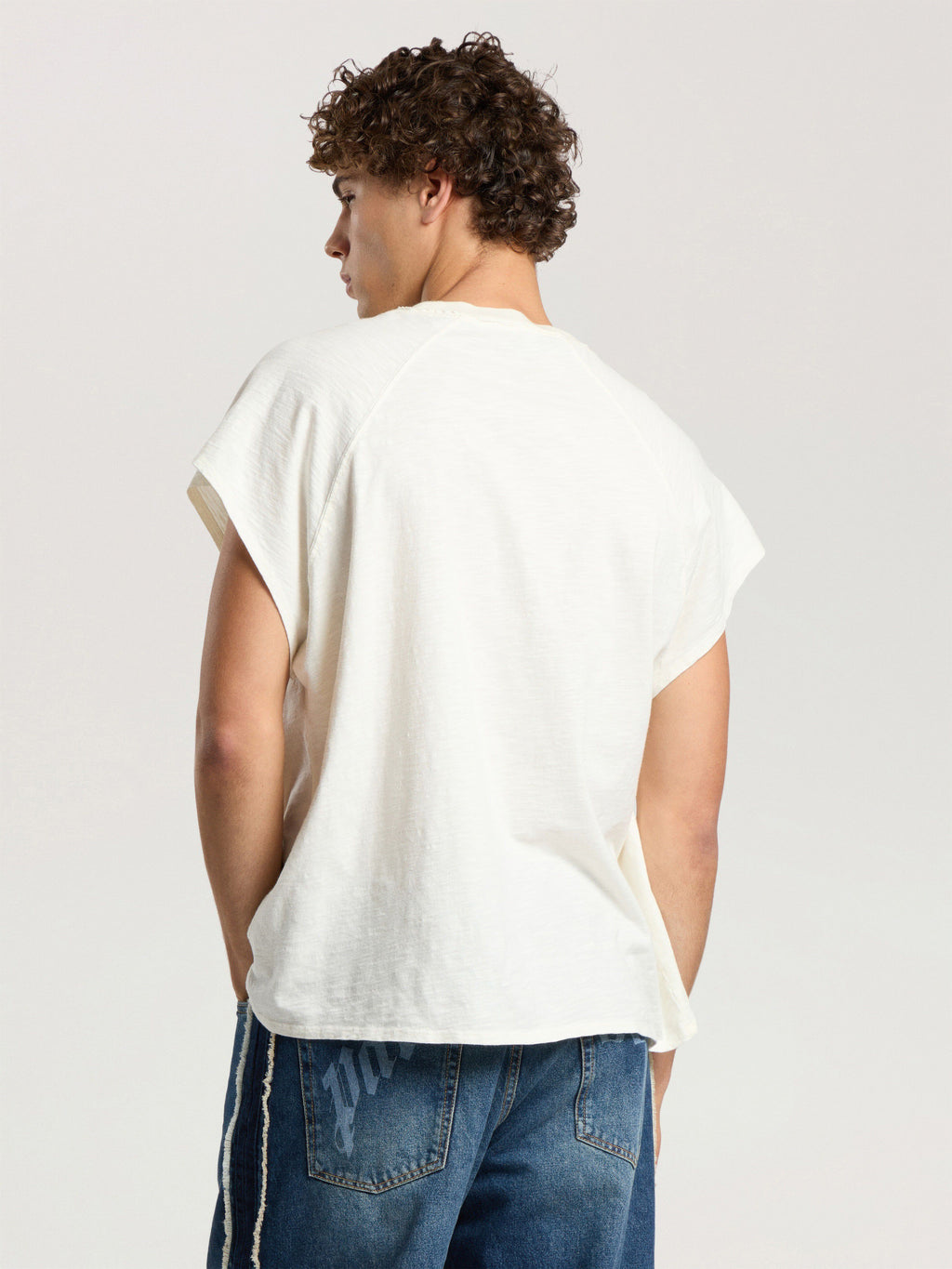 PALM ANGELS SURF CLUB REGULAR T-SHIRT OFF WHITE - BLACK — vista 5