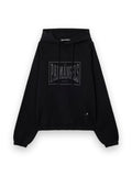 PALM ANGELS VINTAGE BOX LOGO LOOSE HOODIE BLACK - GREY