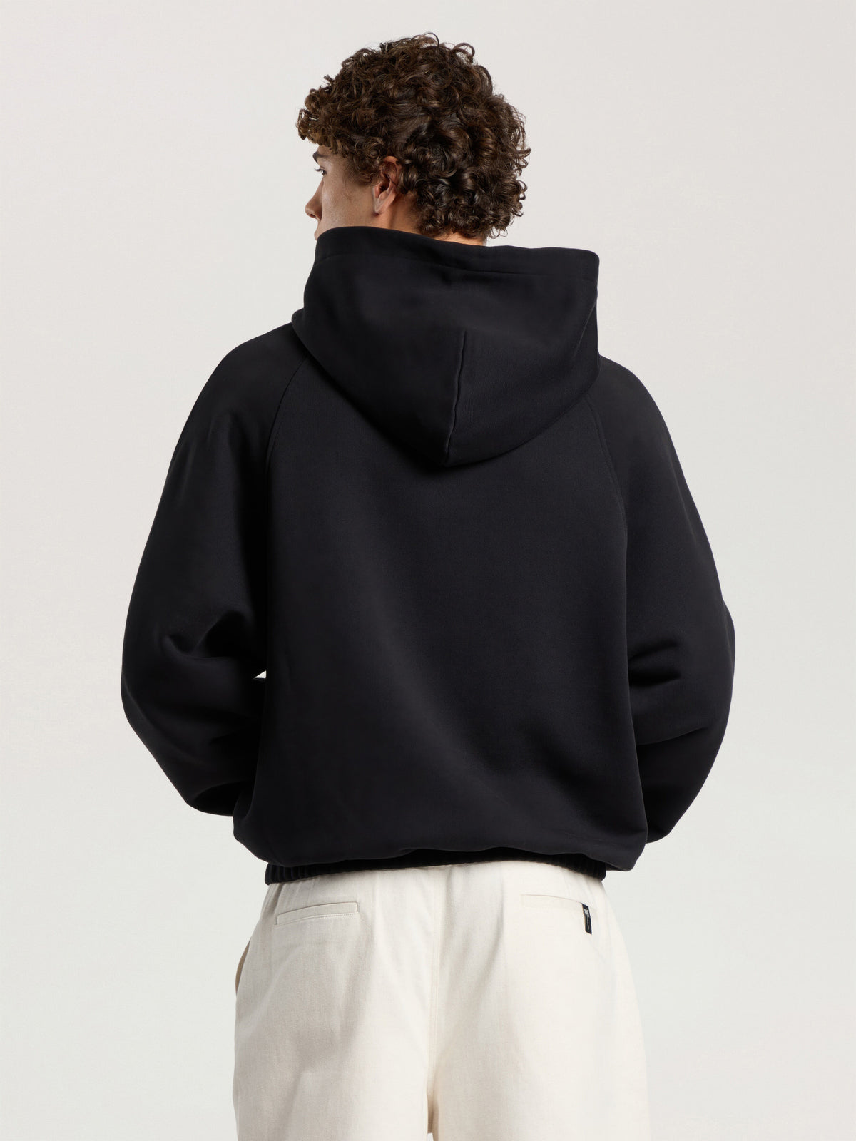 PALM ANGELS VINTAGE BOX LOGO LOOSE HOODIE BLACK - GREY — vista 5