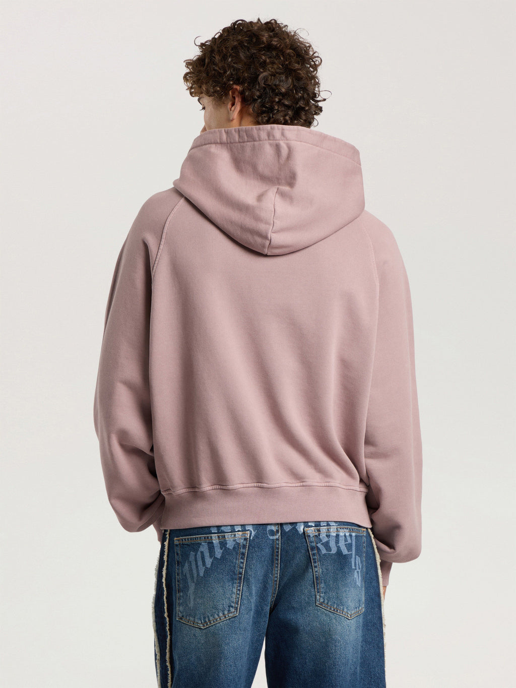 PALM ANGELS DEVIL HERALD LOOSE HOODIE MAUVE - BROWN — vista 4