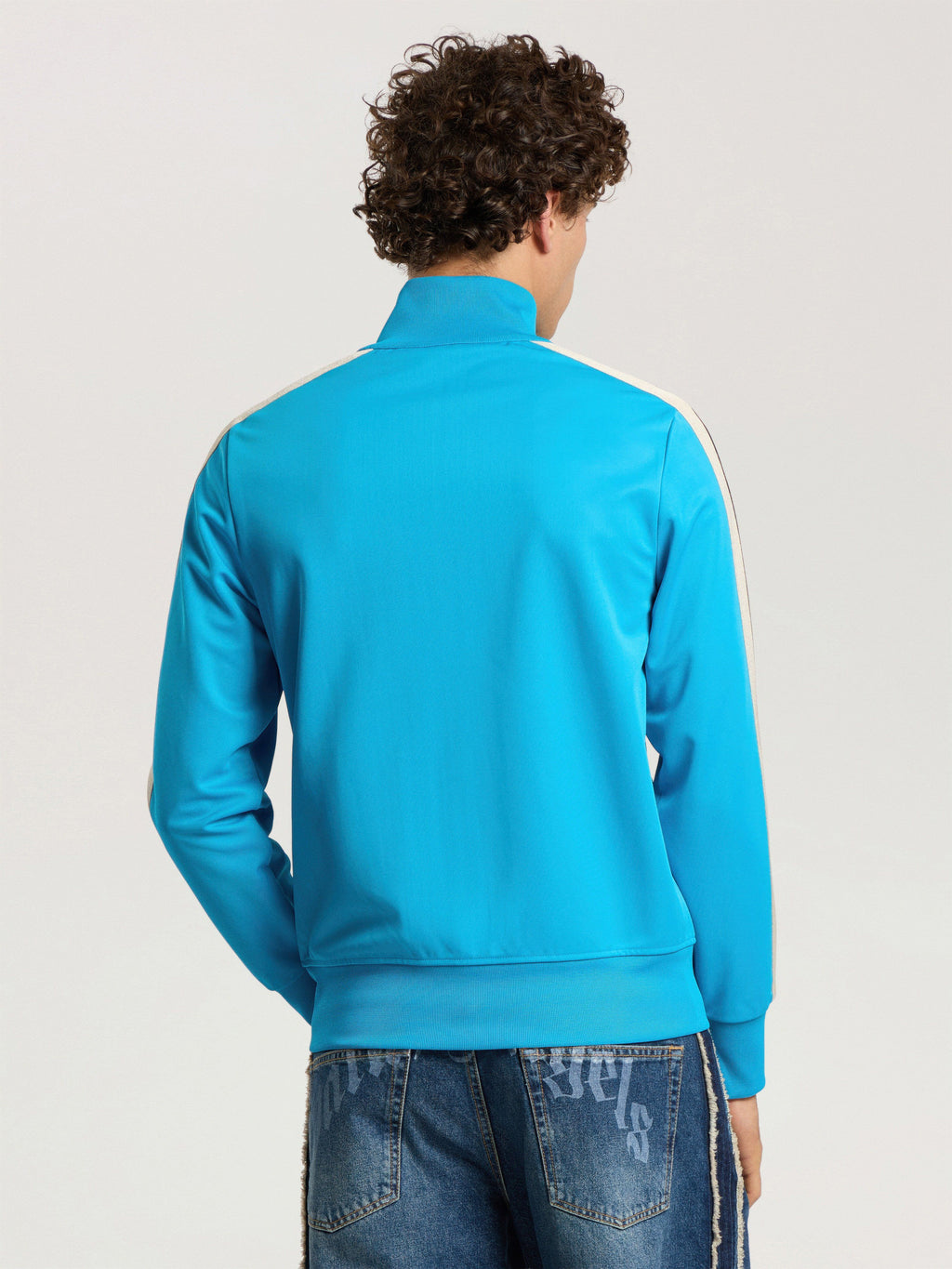 PALM ANGELS CLASSIC LOGO TRACK JACKET MEDIUM BLUE - OFF WHITE — vista 4