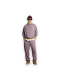 PALM ANGELS URBAN LOGO TRACK CREWNECK MAUVE - SAGE