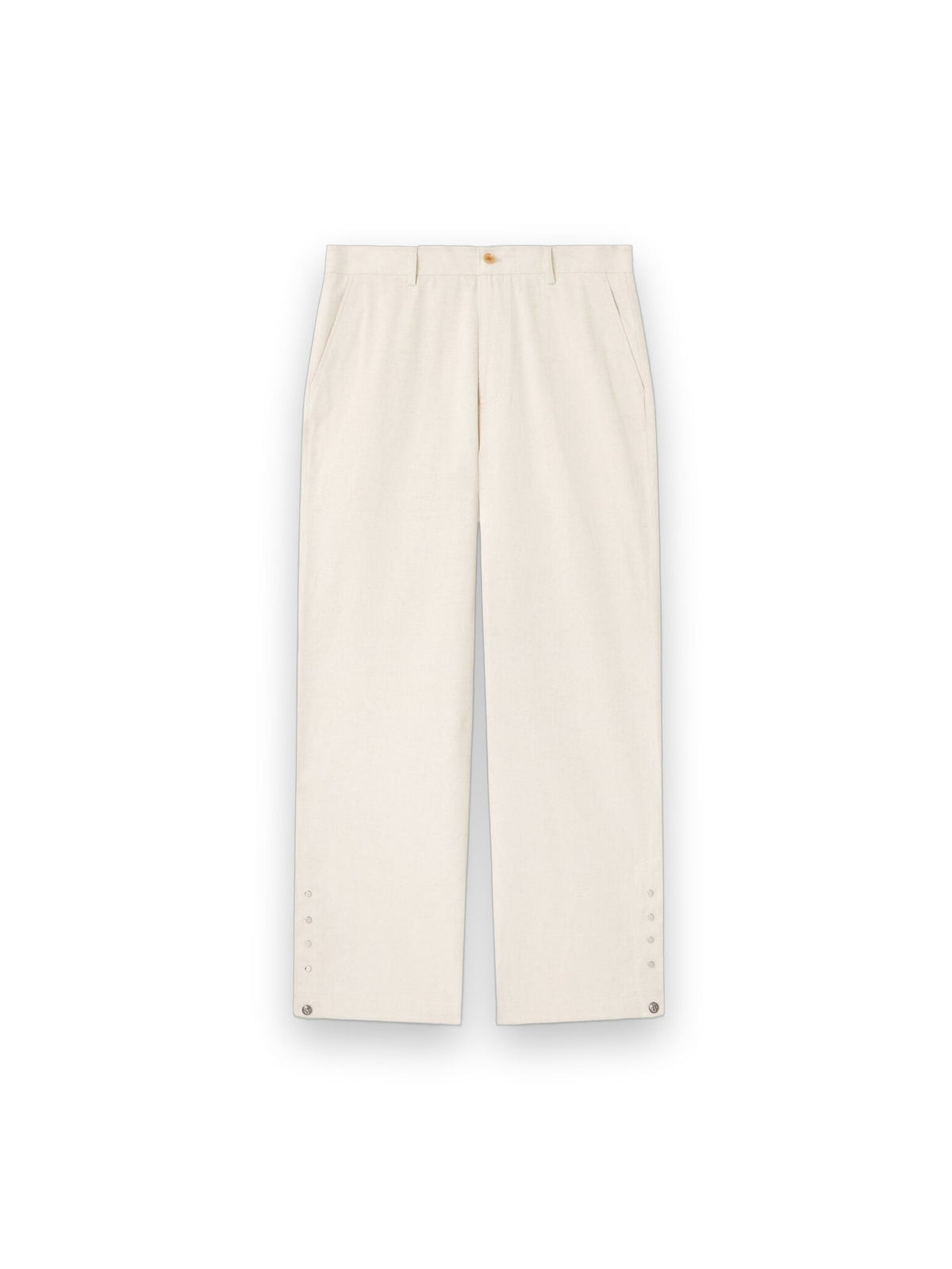 PALM ANGELS PALM TREE LOOSE TROUSERS OFF WHITE - SILVER