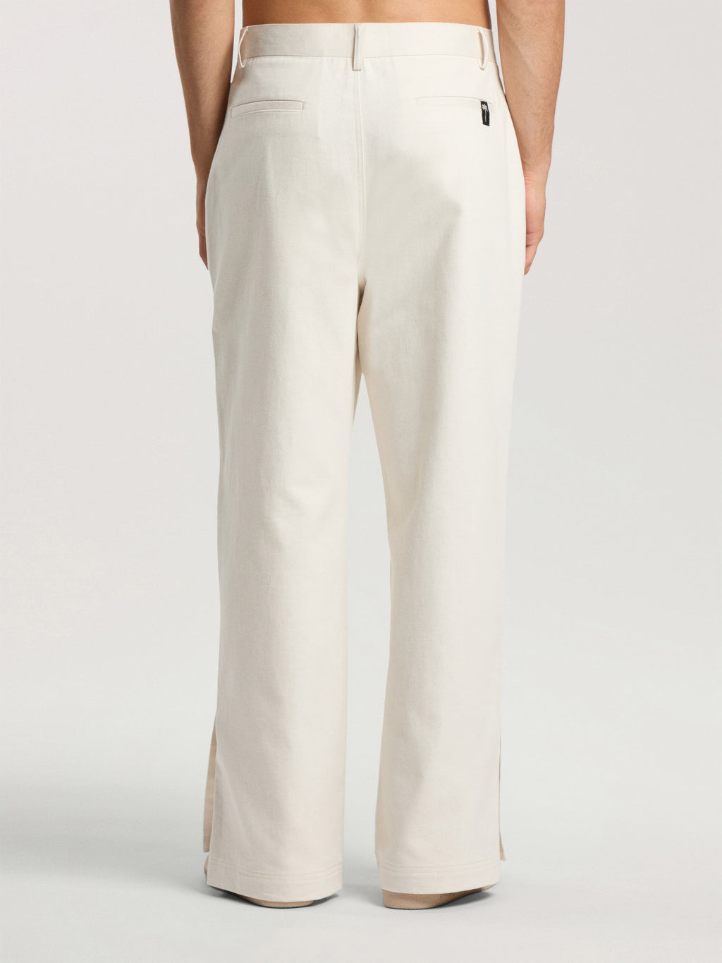 PALM ANGELS PALM TREE LOOSE TROUSERS OFF WHITE - SILVER — vista 5