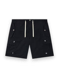 PALM ANGELS PALM TYPE LOOSE CARGO SHORTS BLACK - OFF WHITE