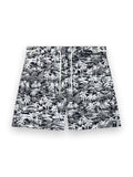 PALM ANGELS PALM WAVES SWIM SHORTS BLACK - OFF WHITE