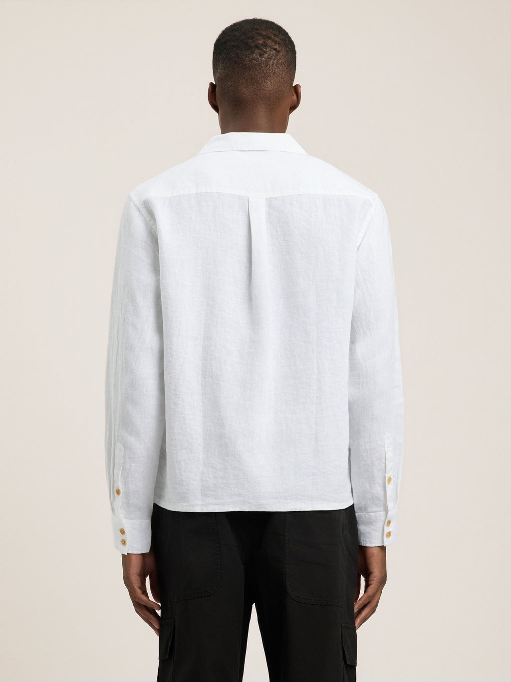 PALM ANGELS PALM TREE BOWLING SHIRT OFF WHITE - BLACK — vista 5