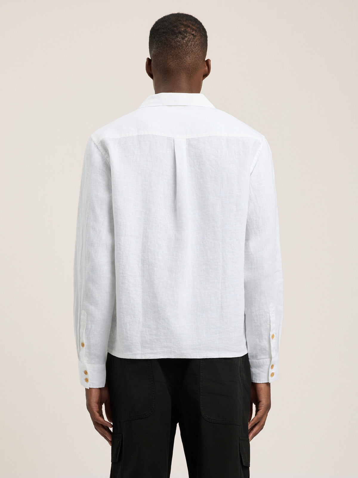 PALM ANGELS PALM TREE BOWLING SHIRT OFF WHITE - BLACK — vista 5