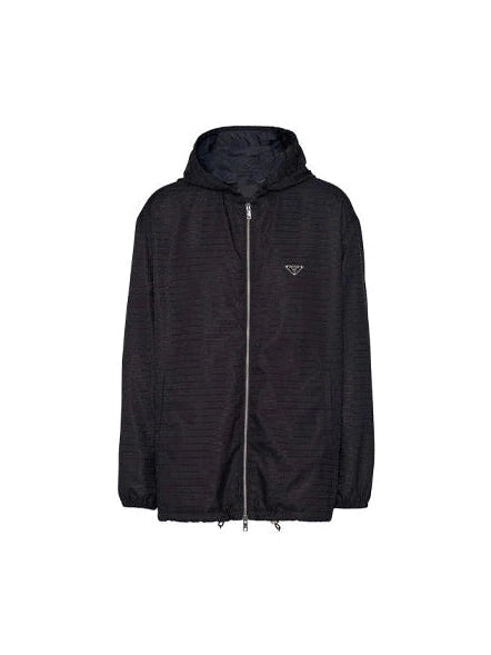 PRADA LOGO ALL OVER NYLON ZIP UP PRADA The Hype Company
