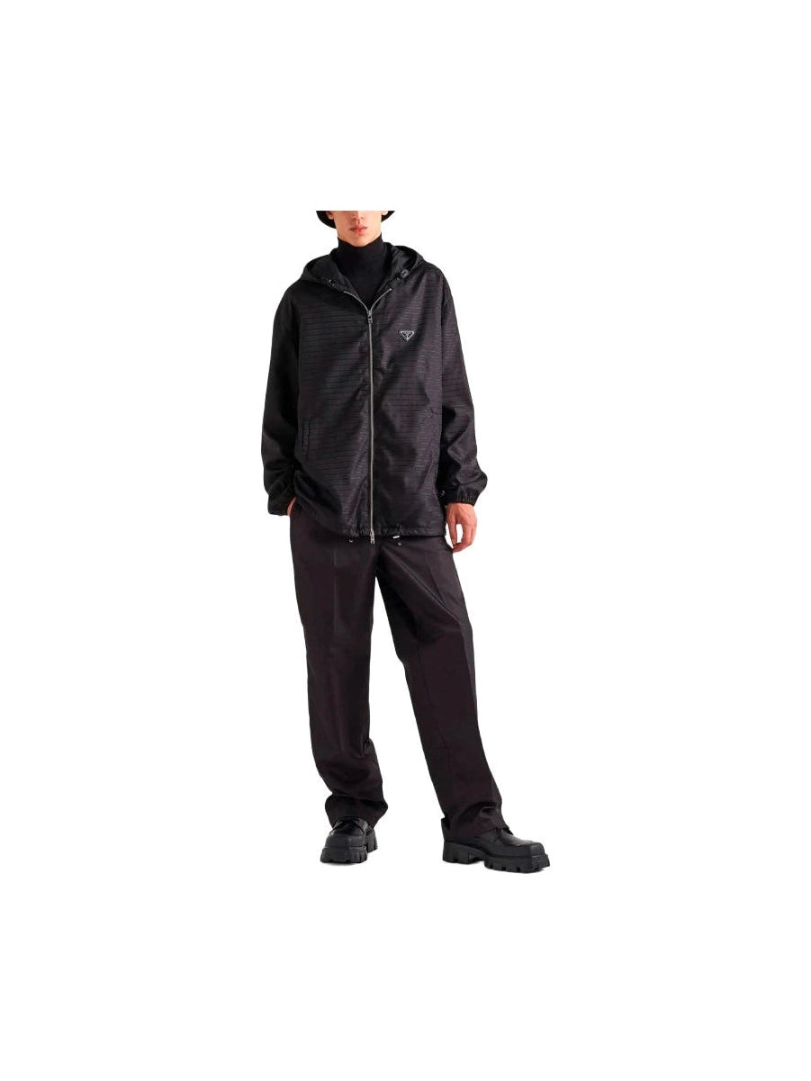 PRADA LOGO ALL OVER NYLON ZIP UP PRADA The Hype Company