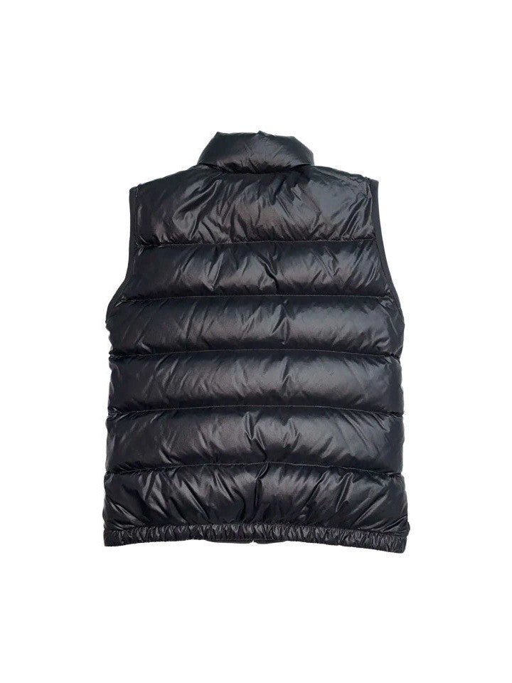 PRADA PLAQUE PUFFER MINI LOGO VEST BLACK