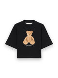 PALM ANGELS BEAR BOXY T-SHIRT BLACK BROWN
