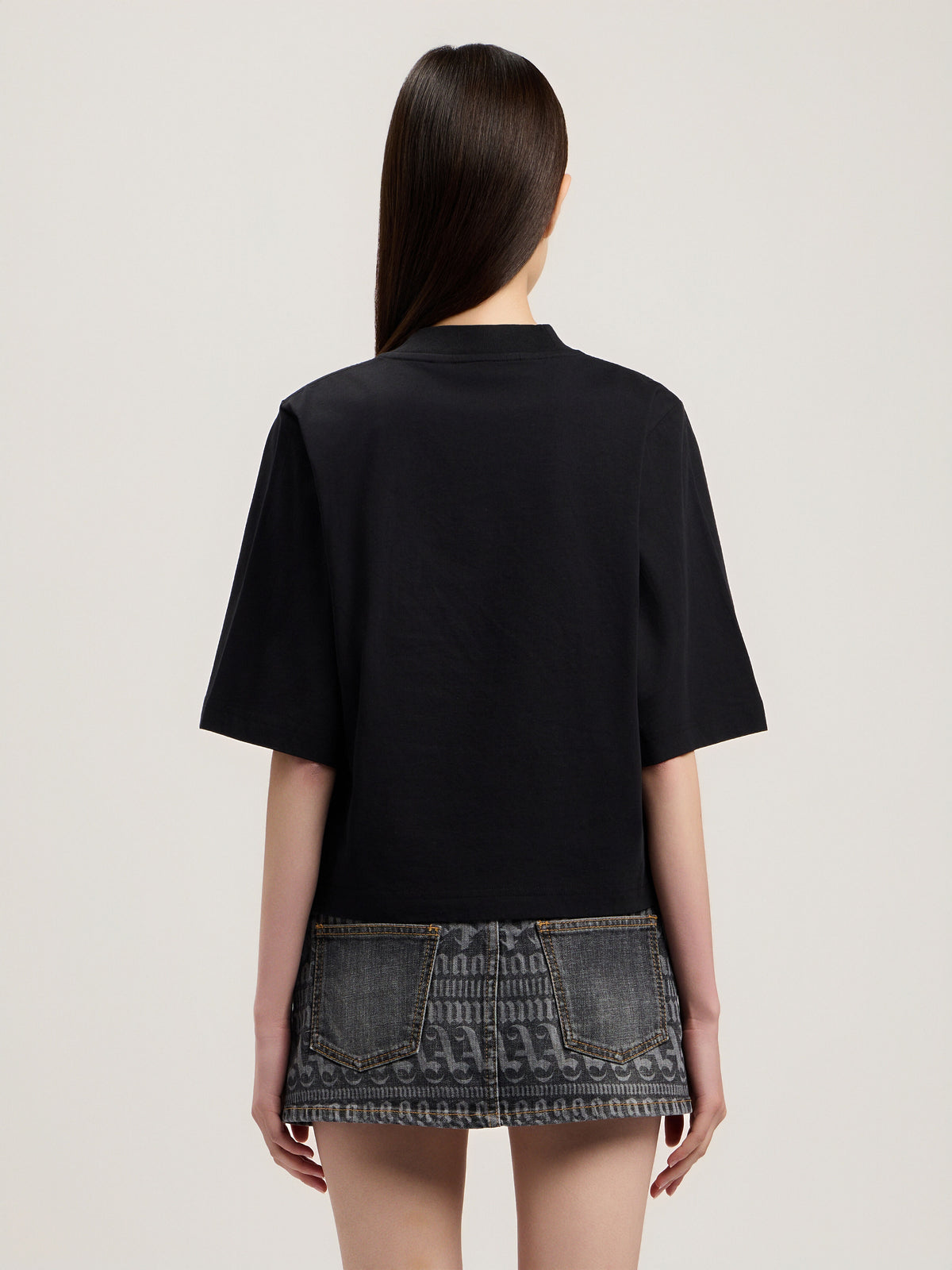 PALM ANGELS BEAR BOXY T-SHIRT BLACK BROWN — vista 5