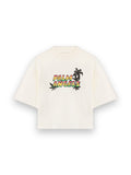 PALM ANGELS SUNSET GRAPHIC BOXY T-SHIRT OFF WHITE MULTICOLOR