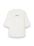 PALM ANGELS CURVED LOGO OVER T-SHIRT OFF WHITE BLACK