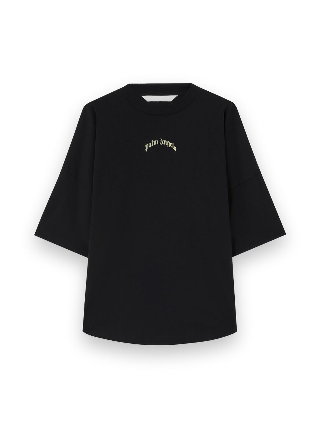 PALM ANGELS CURVED LOGO OVER T-SHIRT BLACK TOFU
