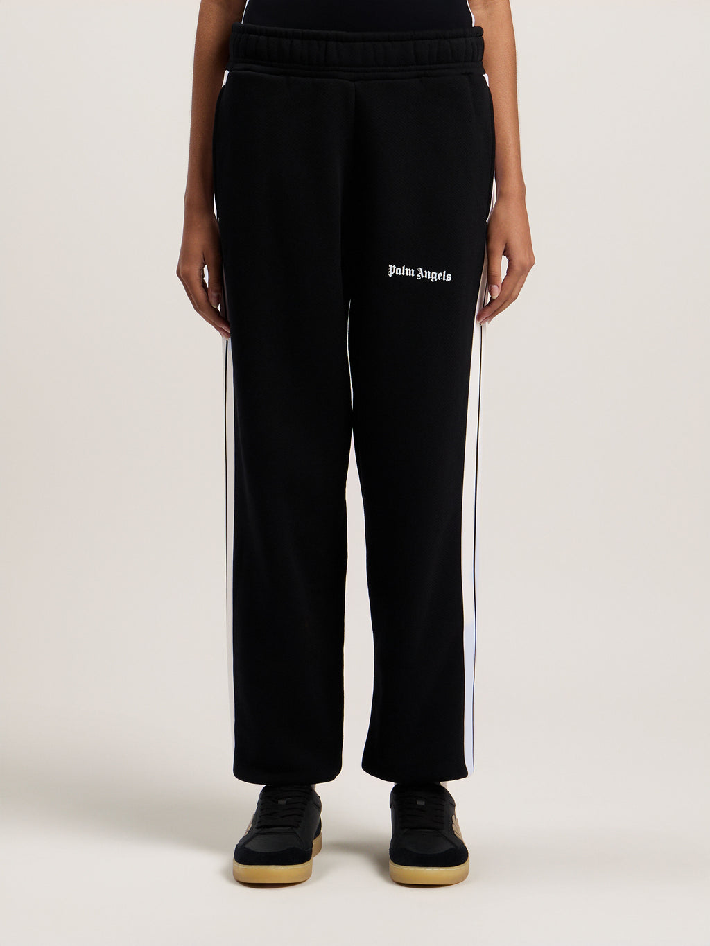 PALM ANGELS TRACK SWEATPANTS BLACK WHITE — vista 3