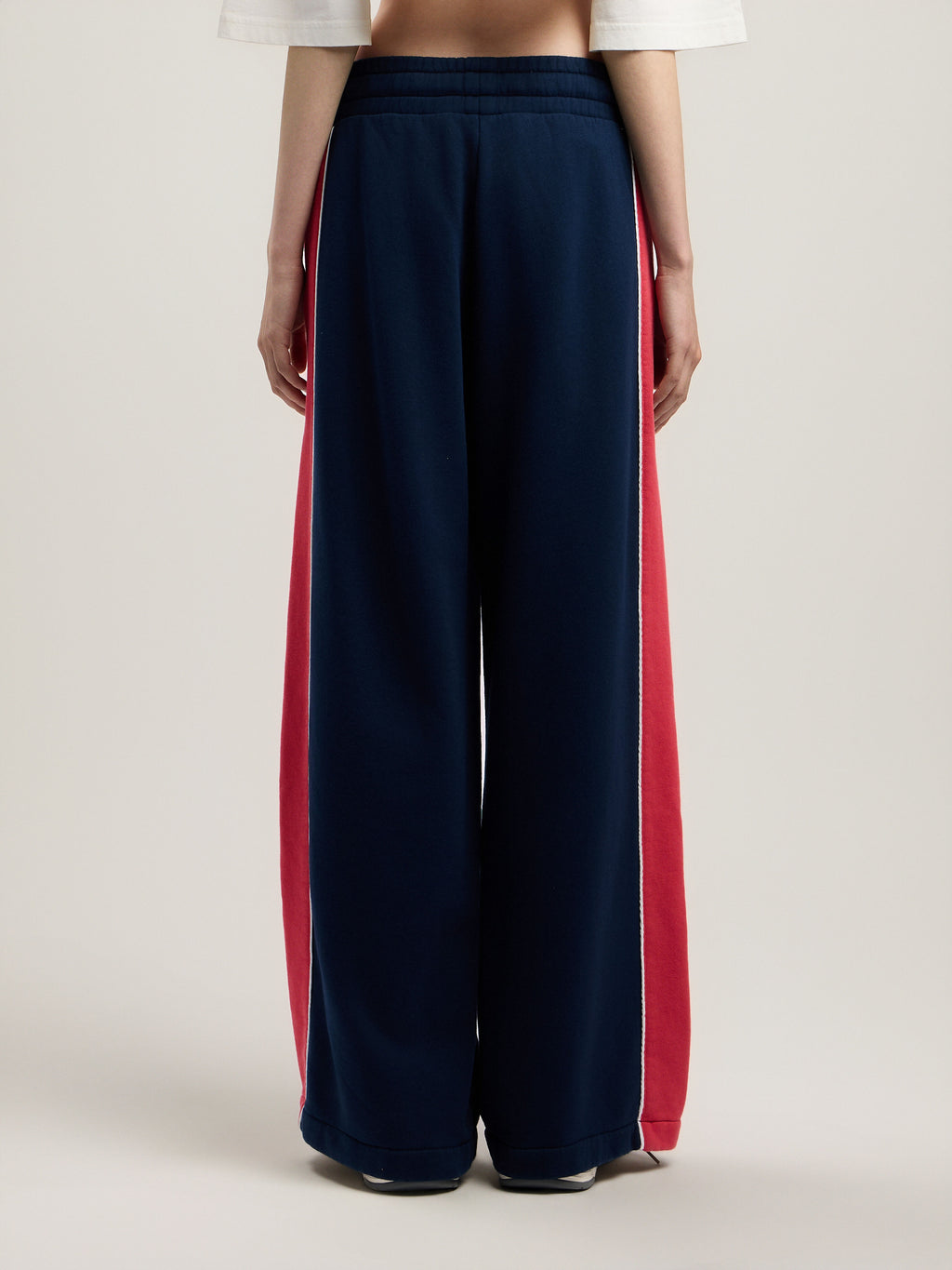 PALM ANGELS CLASSIC LOGO SWEATPANTS NAVY BLUE RED — vista 5