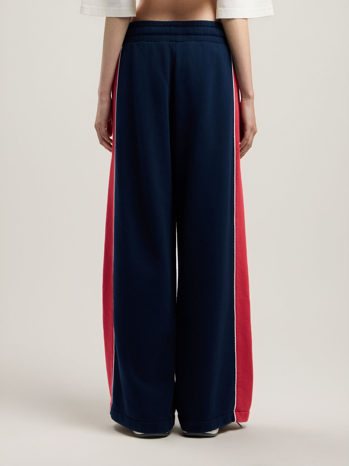 PALM ANGELS CLASSIC LOGO SWEATPANTS NAVY BLUE RED — vista 5