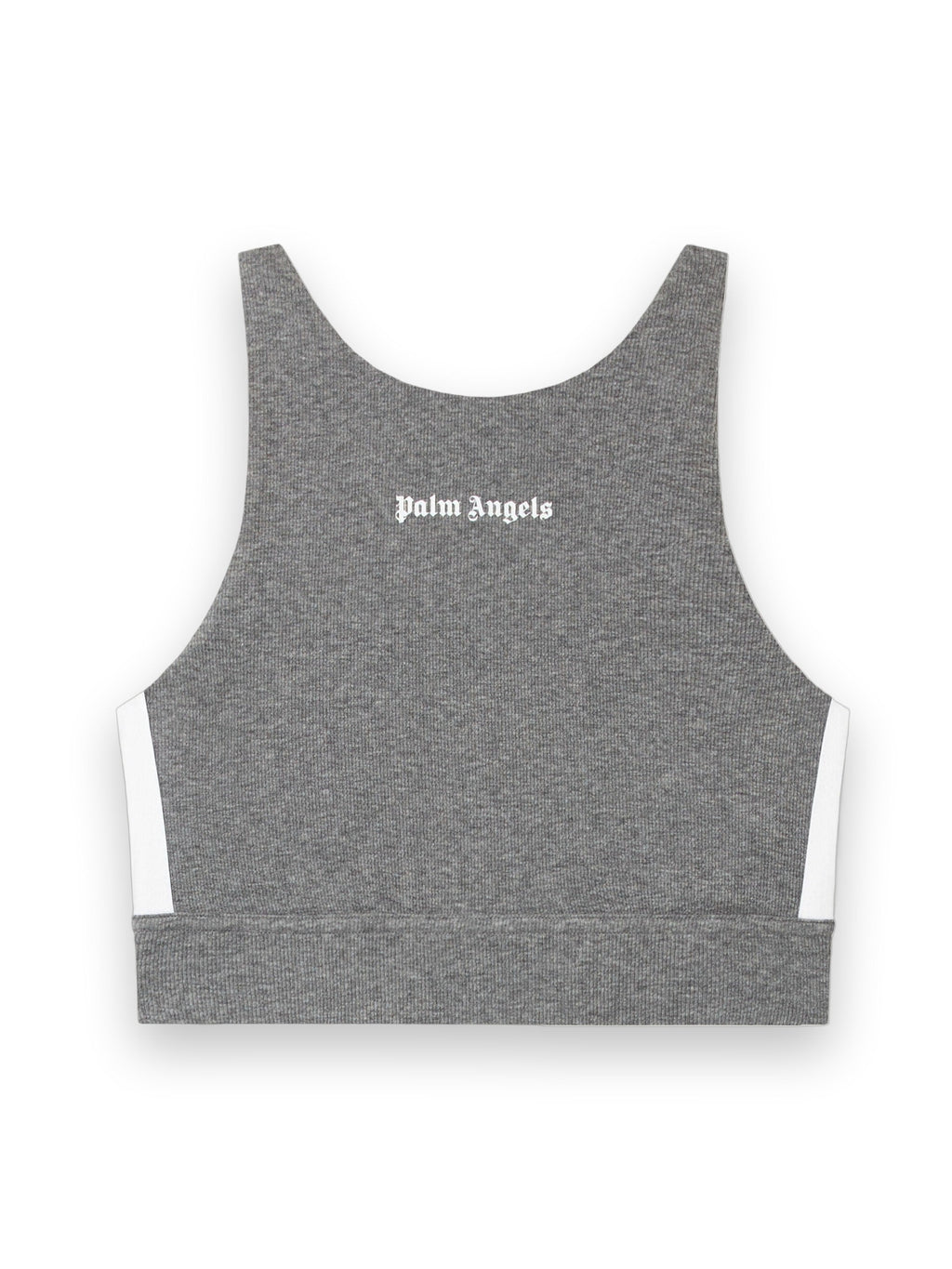 PALM ANGELS TRAINING TRACK TOP MELANGE GREY WHITE