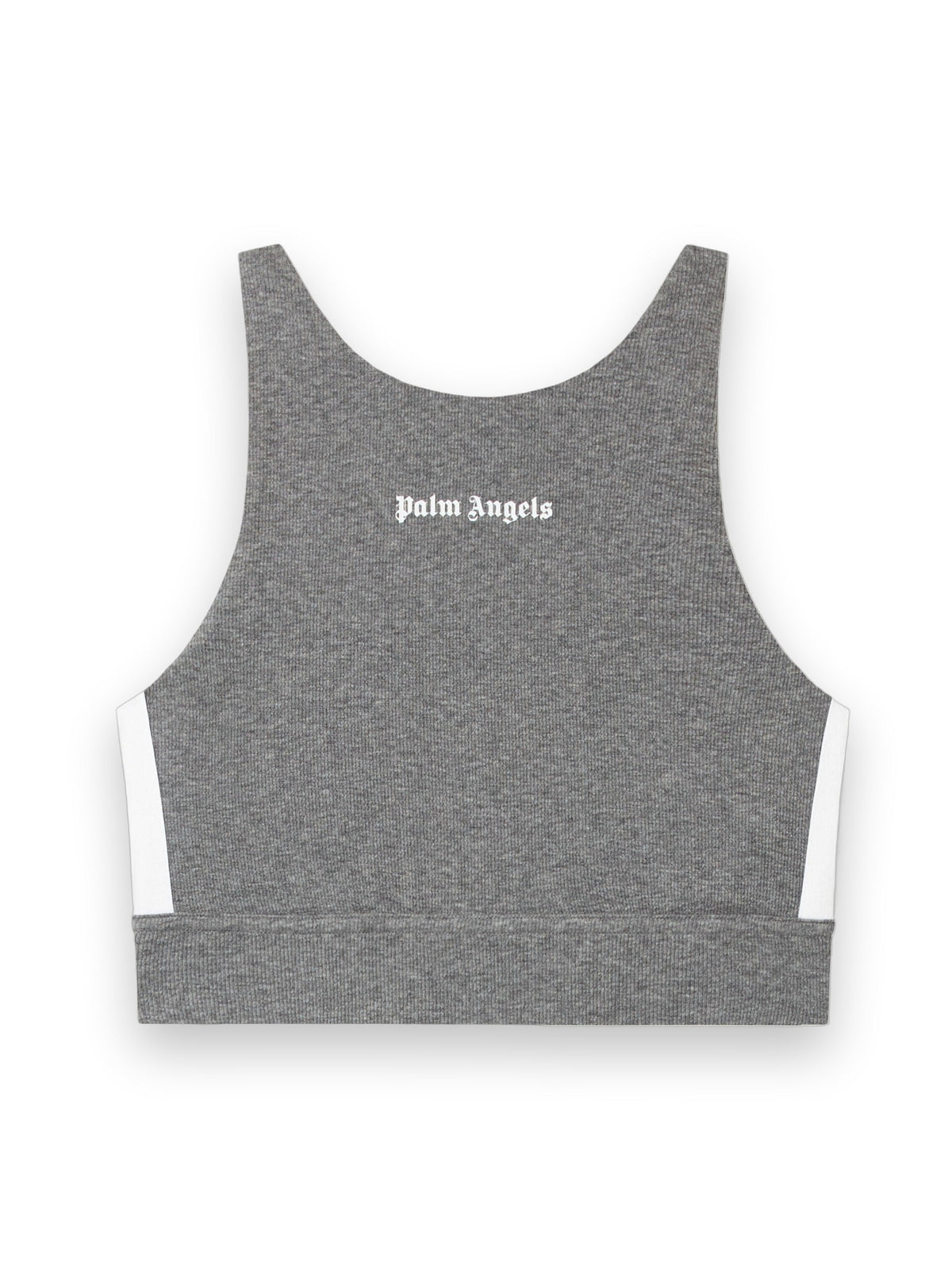 PALM ANGELS TRAINING TRACK TOP MELANGE GREY WHITE