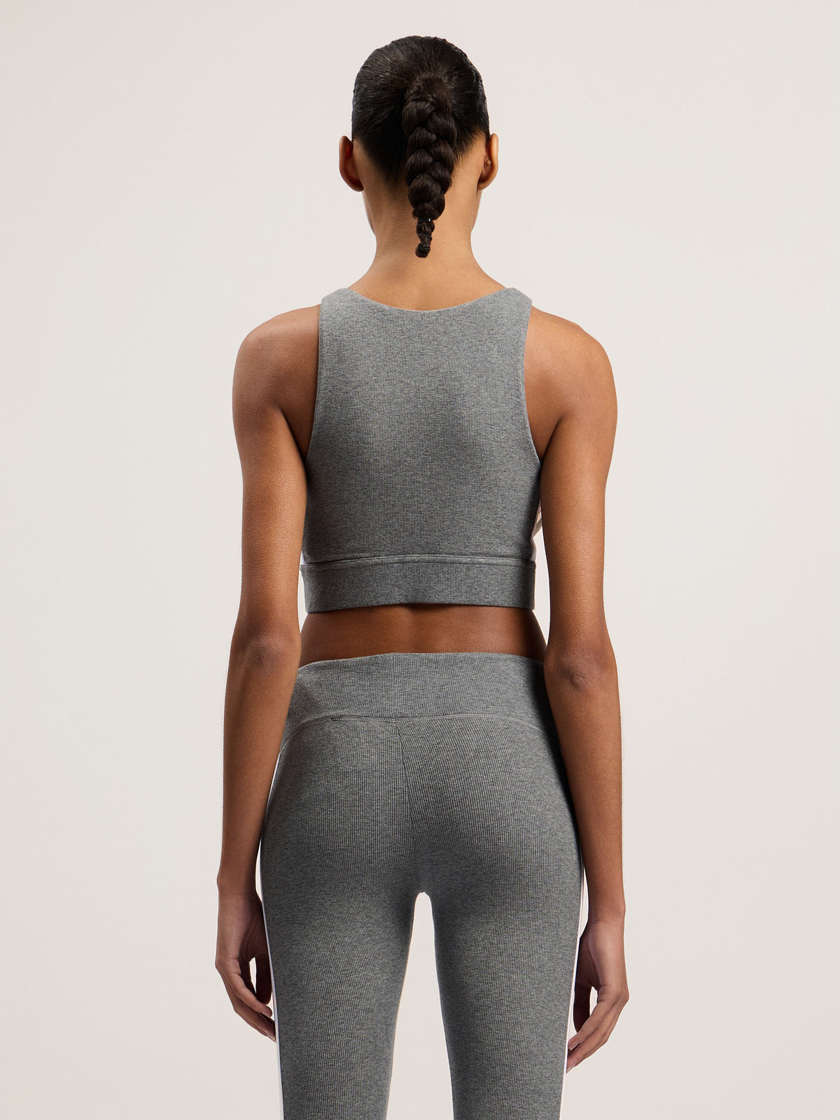 PALM ANGELS TRAINING TRACK TOP MELANGE GREY WHITE — vista 5
