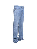 REPUTATION FLARED PAINTERS DENIM LIGHT STONE