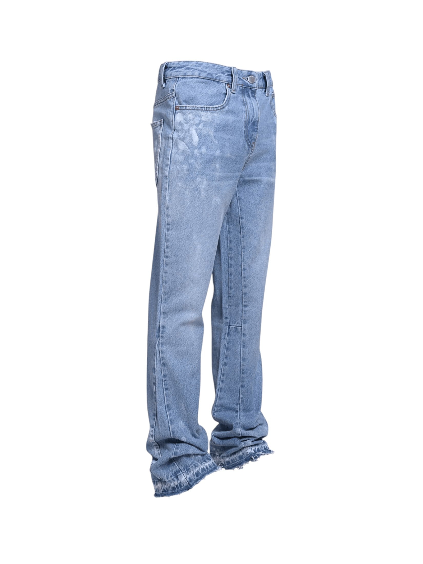 REPUTATION FLARED PAINTERS DENIM LIGHT STONE