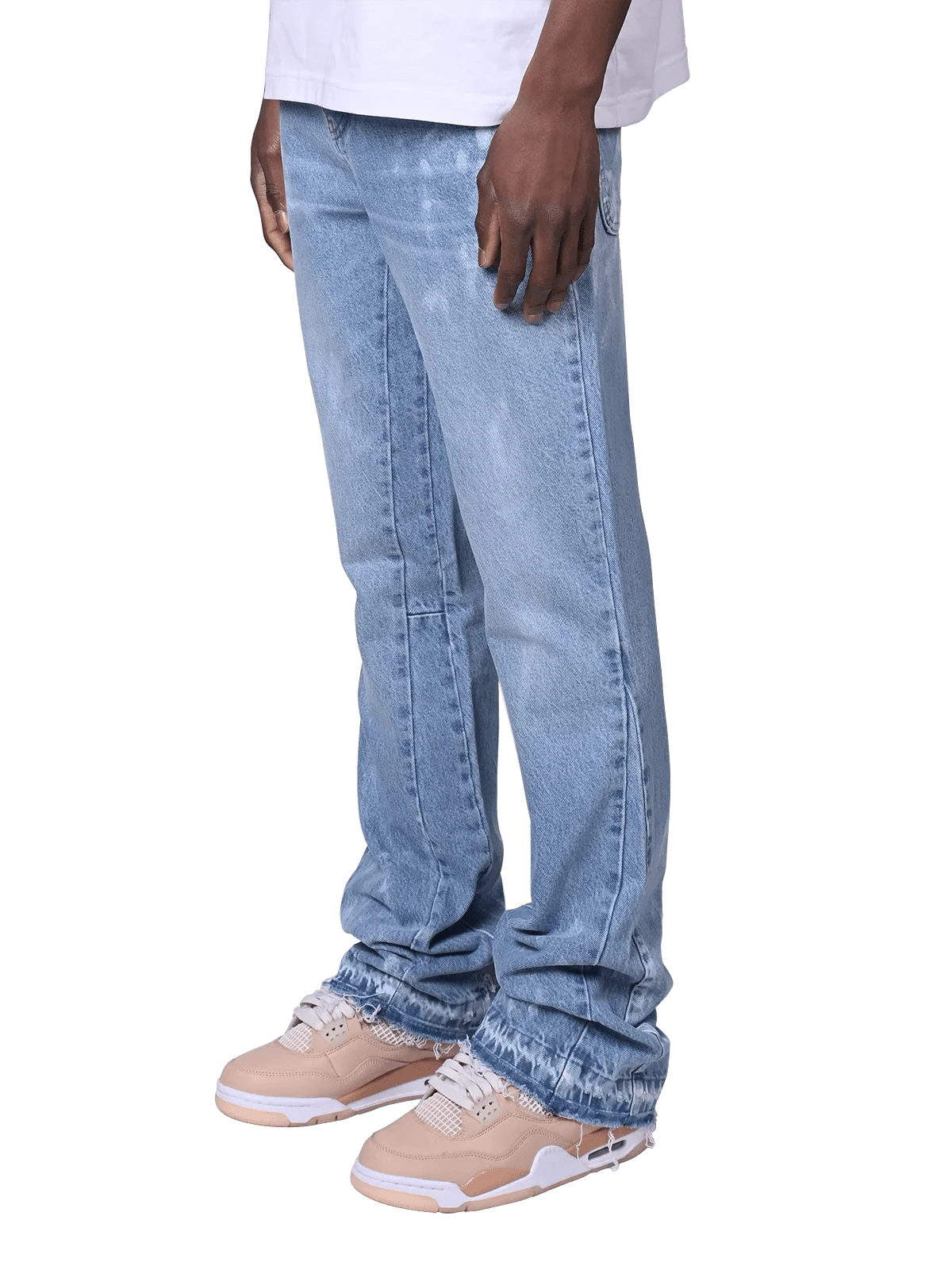 REPUTATION FLARED PAINTERS DENIM LIGHT STONE