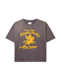RHUDE DERBY PRINT LOGO GREY TEE RHUDE The Hype Company