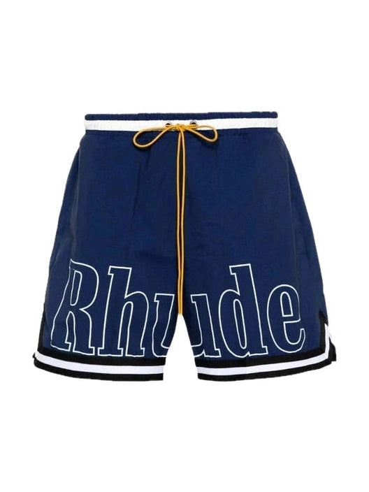 RHUDE FRONT LOGO SHORTS BLUE RHUDE The Hype Company