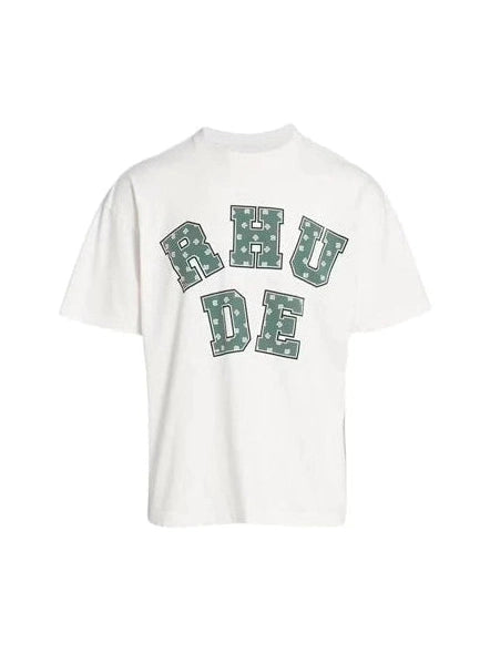 RHUDE PAISLEY LOGO WHITE TEE RHUDE The Hype Company