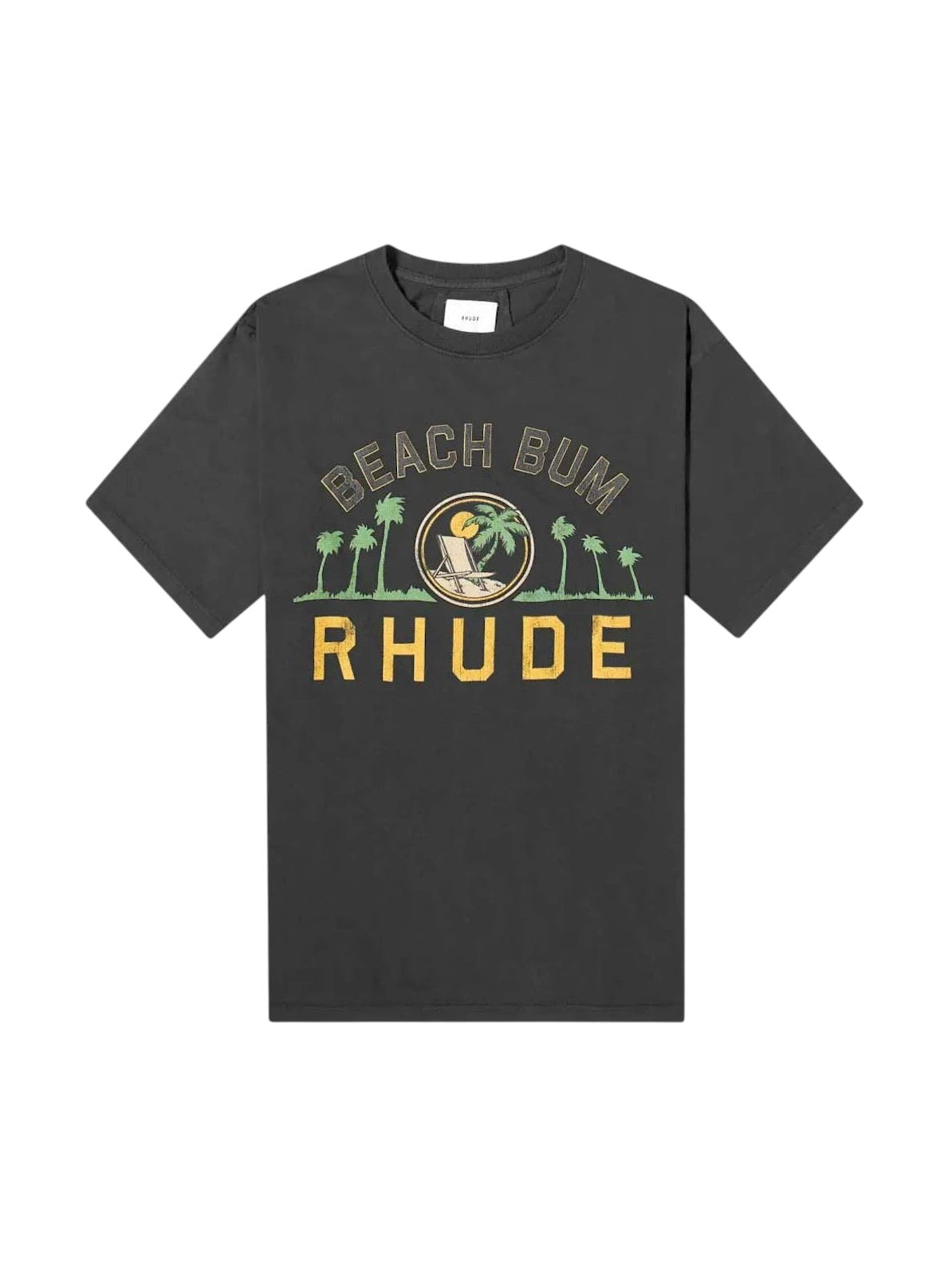 RHUDE PALMERA T-SHIRT VINTAGE WASHED BLACK