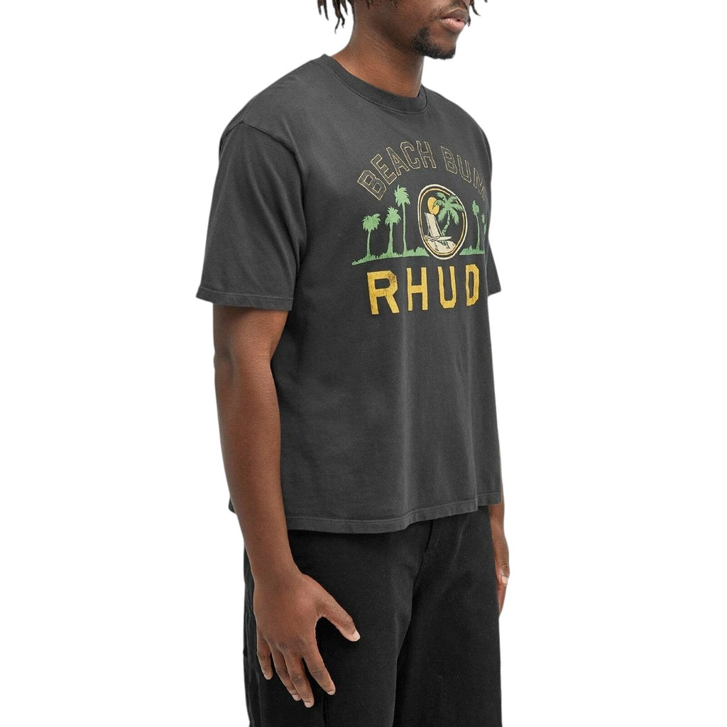 RHUDE PALMERA T-SHIRT VINTAGE WASHED BLACK