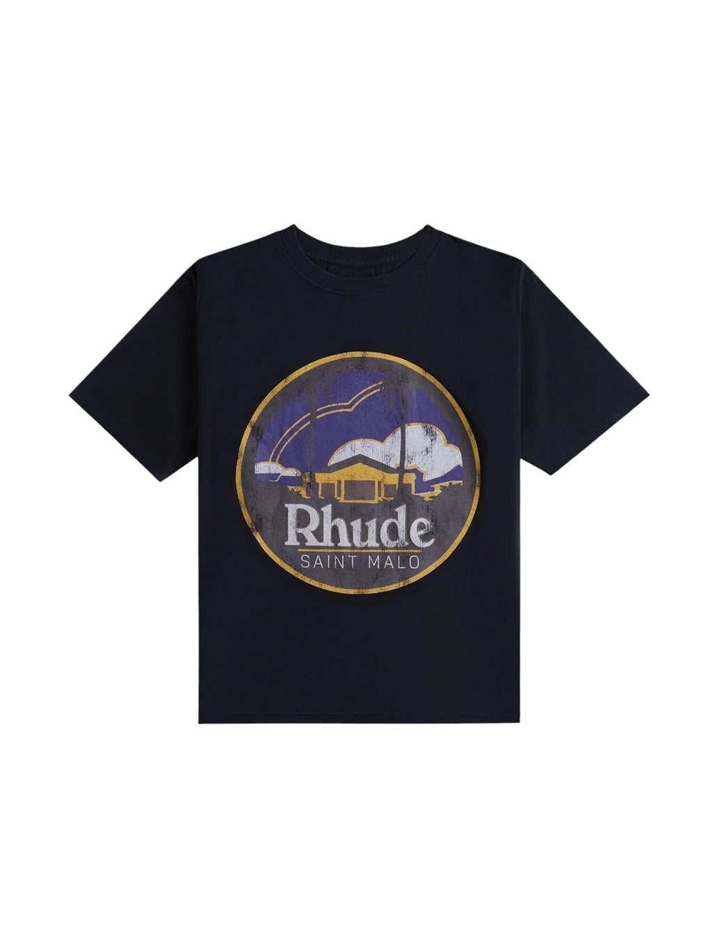 RHUDE SAINT MALO T-SHIRT BLACK