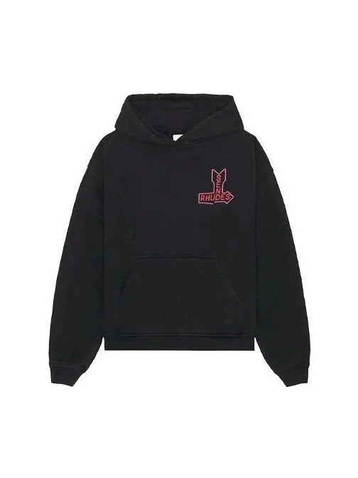 RHUDE SEND RHUDES BLACK HOODIE RHUDE The Hype Company