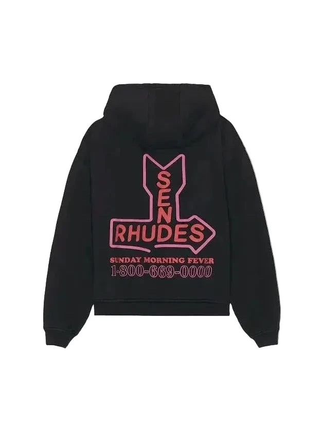 RHUDE SEND RHUDES BLACK HOODIE RHUDE The Hype Company