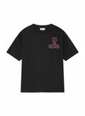 Camiseta negra de algodón The Hype Company con gráfico de neón Send Rhudes en el pecho