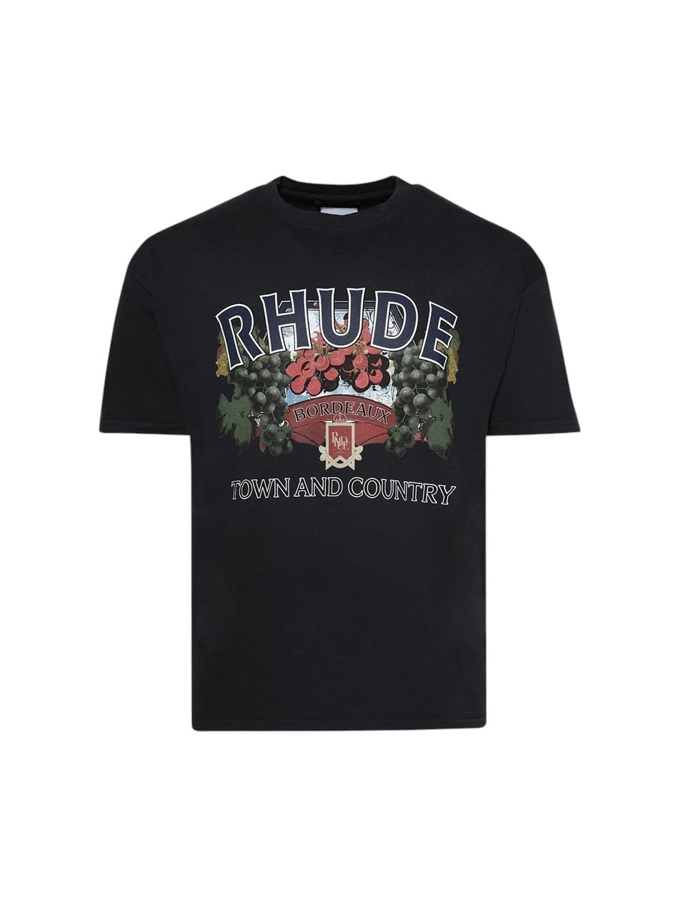 RHUDE TOWN AND COUNTRY T-SHIRT BLACK