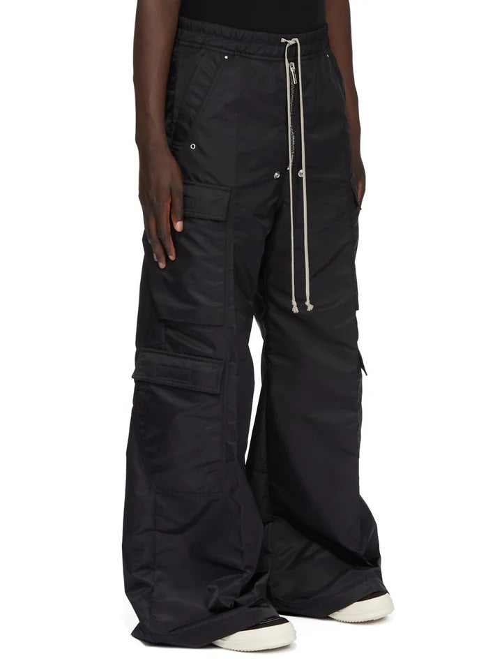 RICK OWENS DRKSHDW NYLON DOUBLE CARGO JUMBO BELAS PANTS