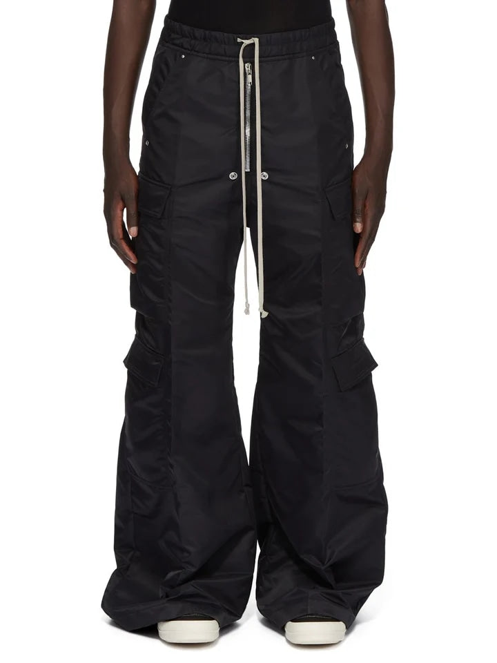 RICK OWENS DRKSHDW NYLON DOUBLE CARGO JUMBO BELAS PANTS