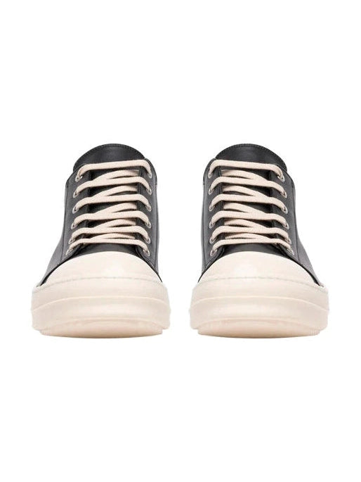 RICK OWENS RAMONES LOW LEATHER BLACK SNEAKERS RICK OWENS The Hype Company