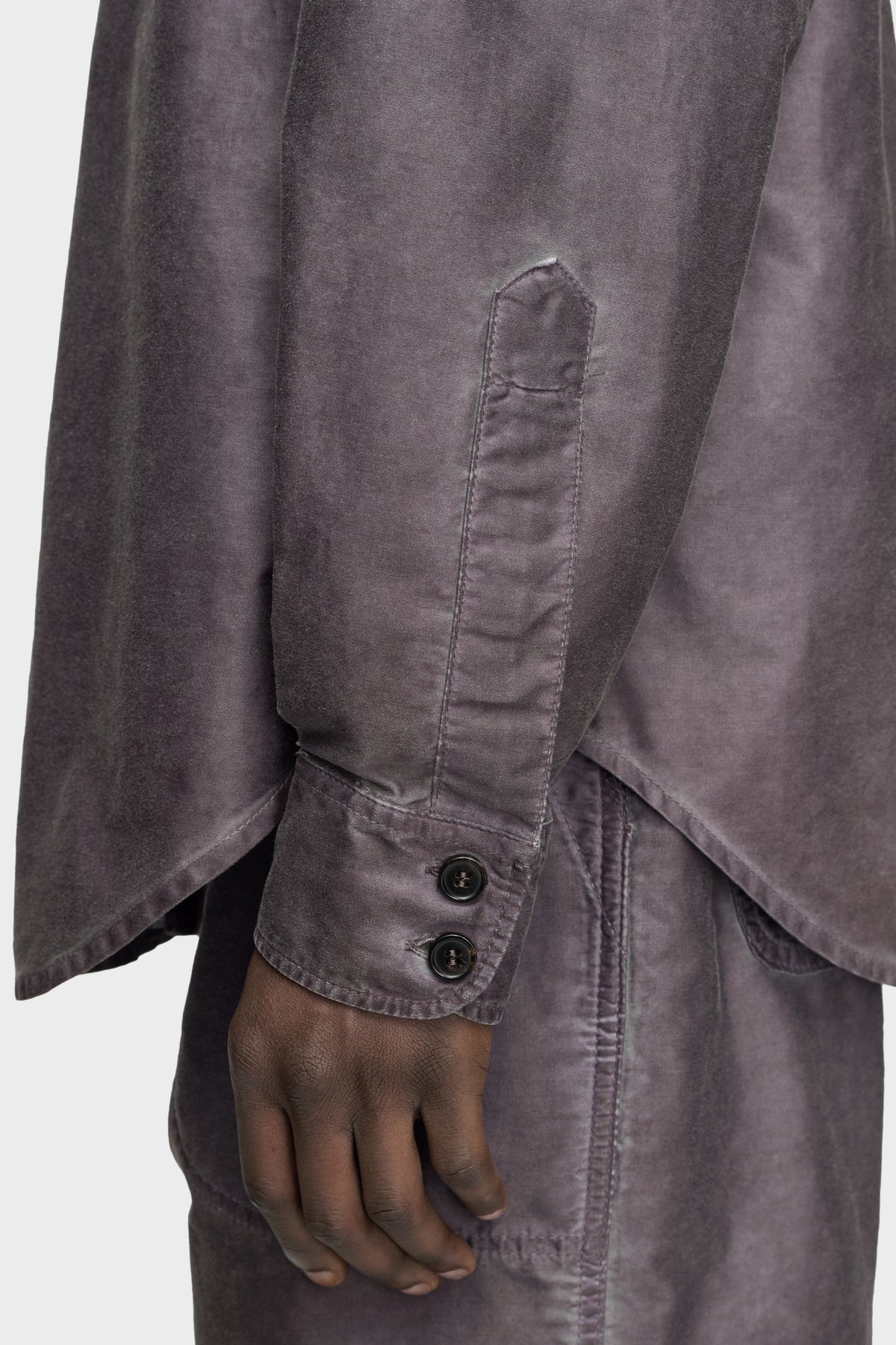 MAISON MARGIELA DOUBLE-DYED WORKWEAR SHIRT PLUM — vista 6