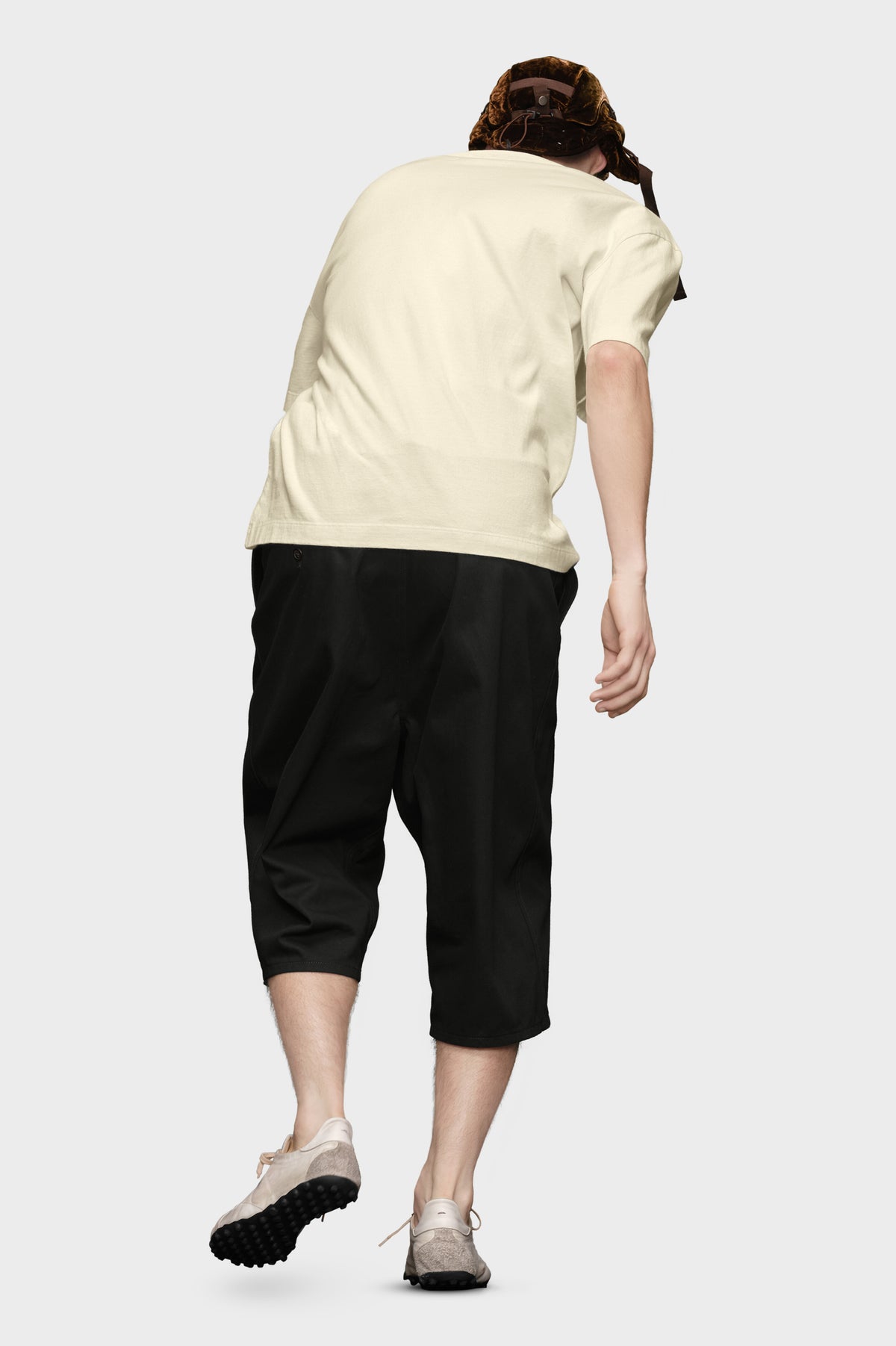 MAISON MARGIELA EMBROIDERED LOGO T-SHIRT ECRU — vista 4
