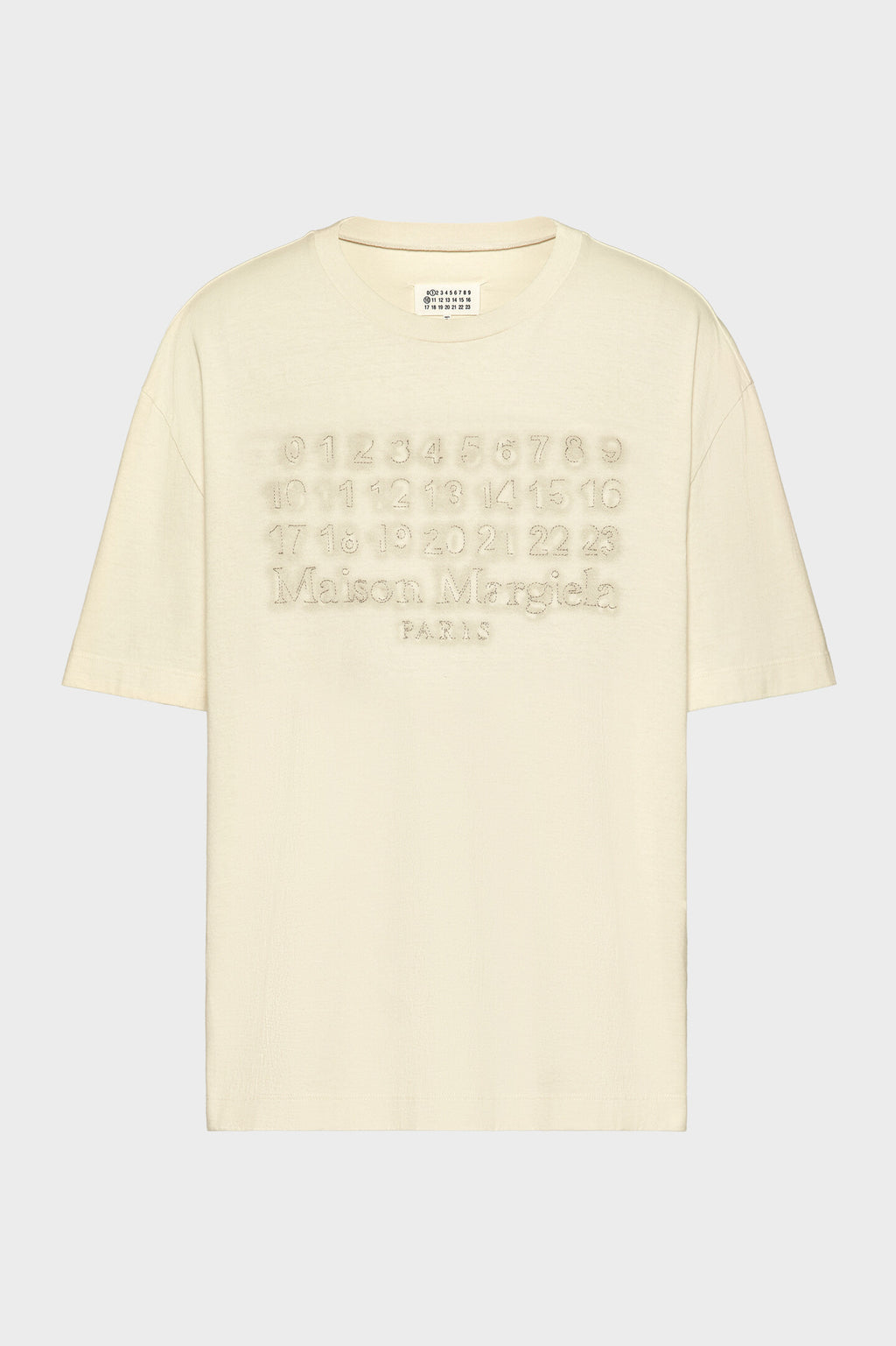 MAISON MARGIELA EMBROIDERED LOGO T-SHIRT ECRU — vista 6