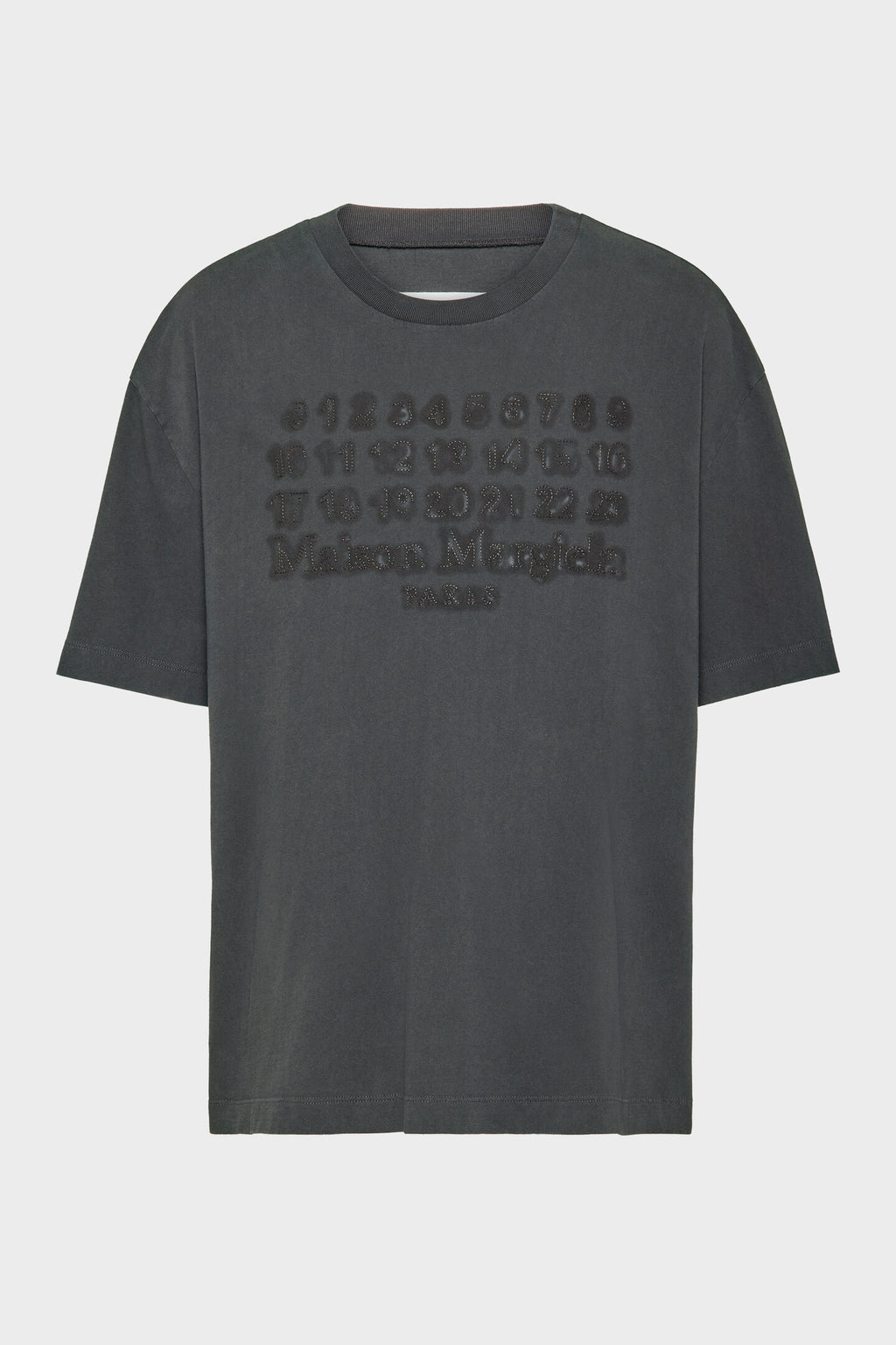 MAISON MARGIELA EMBROIDERED LOGO T-SHIRT BLACK — vista 6