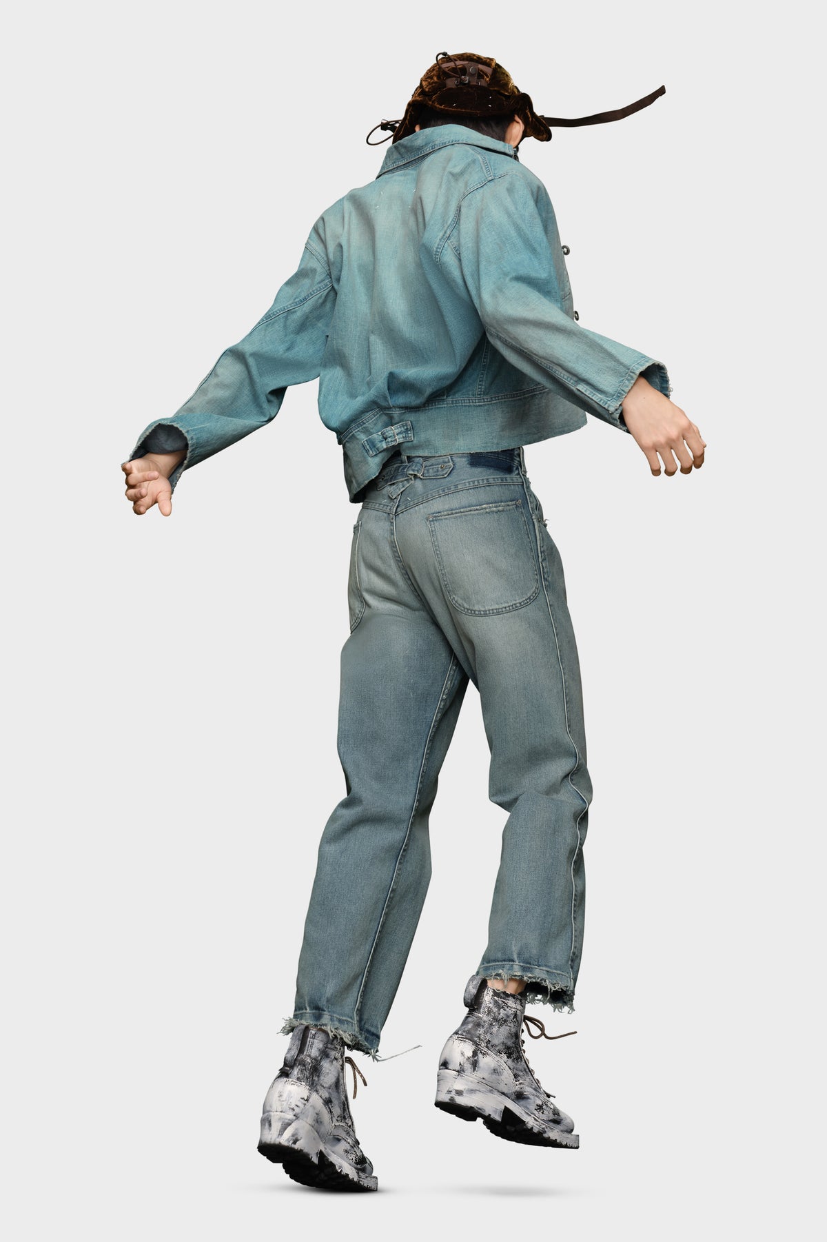 MAISON MARGIELA DISTRESSED JEANS LIGHT BLUE — vista 4